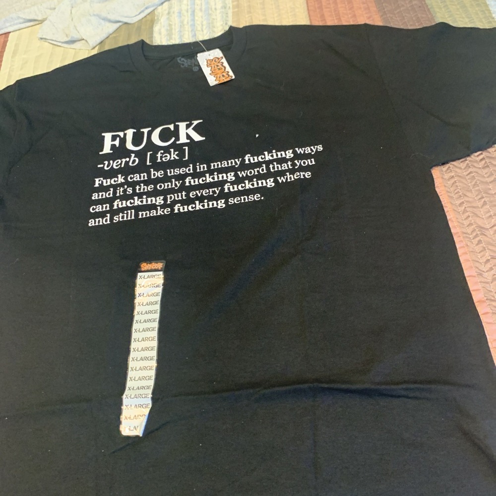 Spencers *uck Definition Fun humor profanity Short Sleeves Crew Neck T Shirt XL